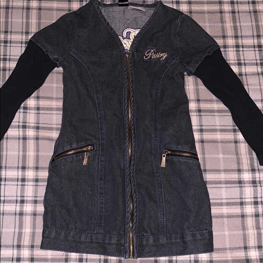 Blue jean zip dress
